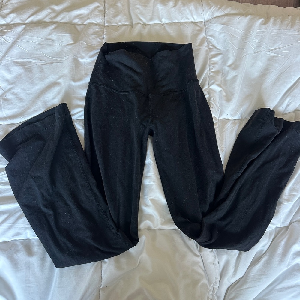 Black High-Waisted lululemon flare leggings